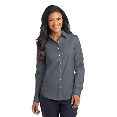 Port Authority Ladies Super Pro Oxford Shirt. L658 Black 3XL