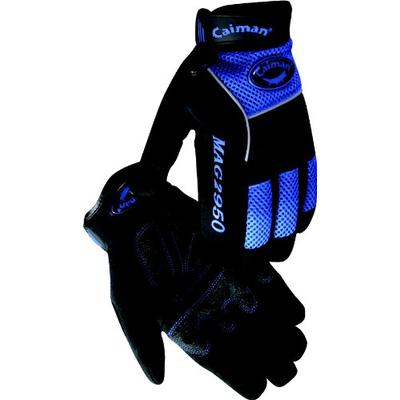 Caiman 2950-5 Large Multi Activity Glove with Synthetic Leather and Padded G Grip Palm Patches, Blac