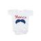 7 ate 9 Apparel Baby's Merica Mustache 4th of July Onepiece 0-3 Months Red