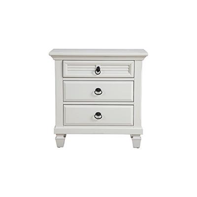 American Lifestyle 1306-W-NS Winchester Nightstand 28" W x 17" D x 28" H White