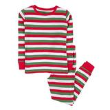 Leveret Red & White Green 2 Piece Pajama (6 Years) screenshot. Sleepwear directory of Clothes.