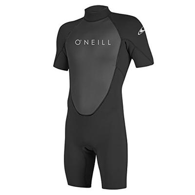O'Neill Men's Reactor-2 2mm Back Zip Short Sleeve Spring Wetsuit, Black, Medium