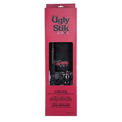 Shakespeare Ussptrvl503L/25Kit Ugly Stick Gx2 Travel Spinning Rod & Reel Combo (3 Piece), 5'