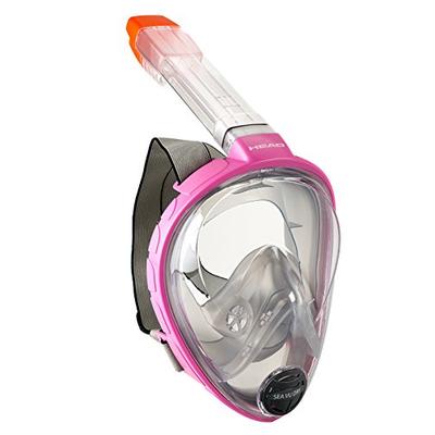 HEAD Sea Vu Dry Full Face Snorkeling Mask, X Small/Small, Pink