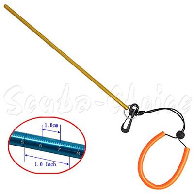 Scuba Choice Scuba Diving 13" Aluminum Lobster Tickle Pointer Stick with Measurement and Lanyard, Go