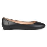 Brinley Co. Womens Comfort Sole Faux Leather Round Toe Flats Black, 6 Regular US screenshot. Shoes directory of Clothing & Accessories.