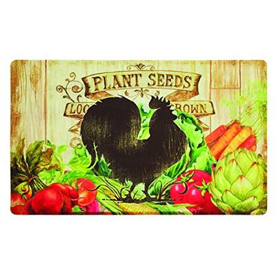 Mohawk Home Farm Friends Rooster Stain Resistant Cushioned Comfort Kitchen Mat, 18x30, Multicolor