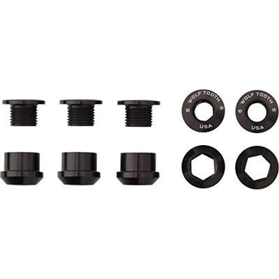 Wolf Tooth Components Chainring Bolts/Nuts for 1x Black, 5-Piece