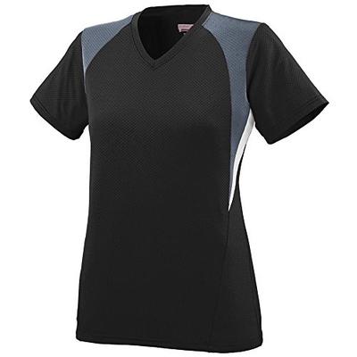 Augusta Sportswear Women's Mystic Jersey XL Black/Graphite/White