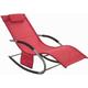 Fauteuil à bascule Chaise longue Transat de jardin avec repose-pieds, Bain de soleil Rocking Chair