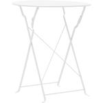 Vidaxl - Mobilier de bistro 3 pcs Acier Blanc
