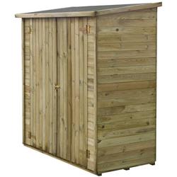 Abri jardin bois adossable 'Lipki ' - 1.79 x 0.9 x 1.78/1.87 m - 1.61 m² - 12 mm - Avec plancher