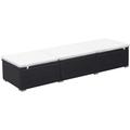 Vidaxl - Lettino Prendisole con Cuscino in Polyrattan Nero