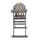 Safetots Deluxe Putaway Folding Wooden High Chair, Grey, Highchair for Baby and Toddler, Pre-Assembled, Stylish, Practical, and Space Saving High Chair