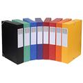 Exacompta 14000H 10er Pack Premium Sammelboxen mit Gummizug 40 mm breit aus extra starkem Colorspan-Karton mit Rückenschild für DIN A4 Archivbox Heftbox Dokumentenbox Zeichenbox farbig sortiert