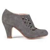 Brinley Co Womens High Heel Round Toe Bootie Grey, Wide Width US screenshot. Shoes directory of Clothing & Accessories.