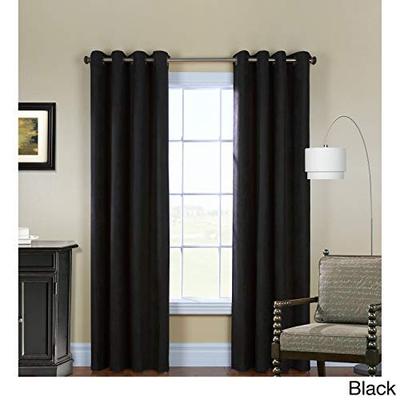 Common Wealth Home Fashions Navar Thermaplus Insulated Blackout Faux Suede Panels, 54 by 84"