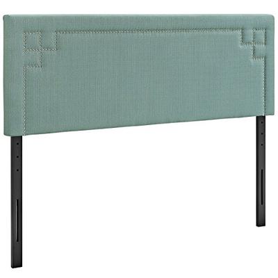 Modway Josie Upholstered Fabric Headboard King Size With Nailhead Accents In Laguna