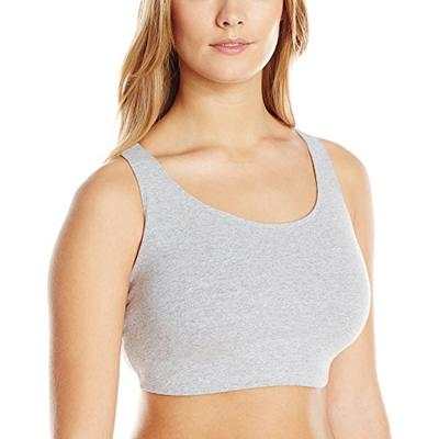 Leading Lady Women's Plus-Size Light Impact Sports Bra, Heather Gray, 38 B/C/D