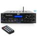 Wireless Bluetooth Power Amplifier System - 200W Dual Channel Sound Audio Stereo Receiver w/ USB, AU