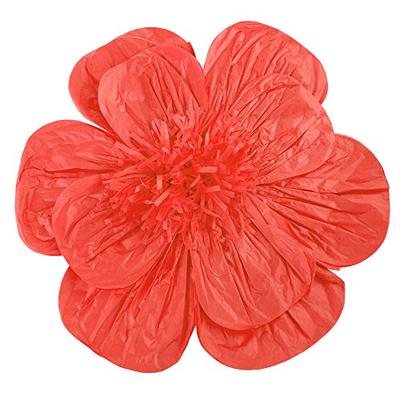 Homeford Paper Scalloped Magnolia Wall Flower, 20-Inch (Red)
