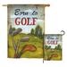 Breeze Decor Born to Golf Interests Sports Impressions Vertical House 2-Sided Polyester 40 x 28 in. Flag Set in Gray/Green | 40 H x 28 W in | Wayfair