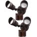 LEONLITE 20 W LED Dusk to Dawn Security Light, Outdoor Flood Light w/ Motion Sensor, ETL & DLC Listed in Brown | Wayfair LHSCT-20WRSS30-BRZ2P-V1