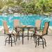 Brayden Studio® Sweeten 4 - Person 50" Long Aluminum Outdoor Dining Set Metal in Brown | Wayfair 4944CE333078441D8F0AE6D27DC4E080