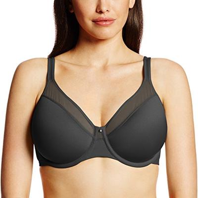 Bali Women's One Smooth U Ultra Light Illusion Neckline Underwire Bra, Black,34C