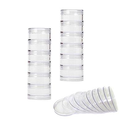 Storage Stackable Interlocking Clear Containers 12 with Lids 2 inches