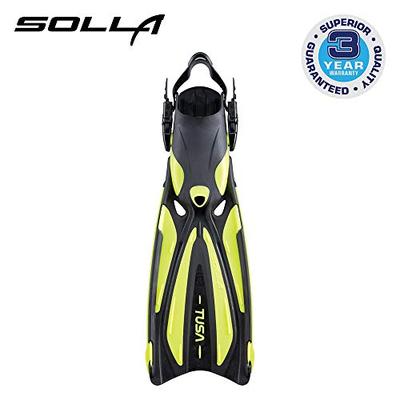 TUSA SF-22 Solla Open Heel Scuba Diving Fins, Medium, Flash Yellow