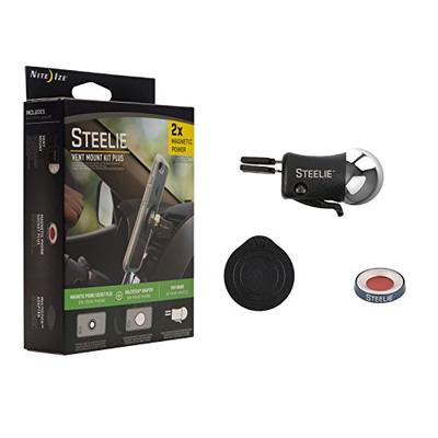 Nite Ize Steelie Vent Mount Kit Plus - Magnetic Car Vent Mount for Smartphones with 2x Holding Power