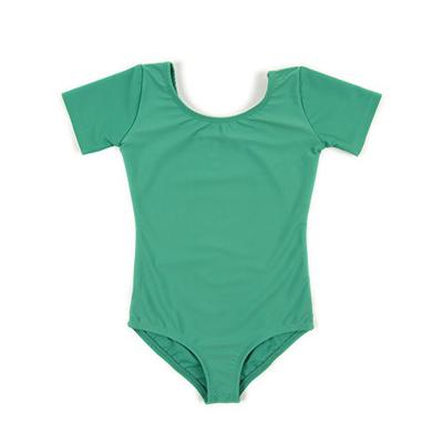 Leveret Girls Leotard Green Short Sleeve Toddler (2-4)