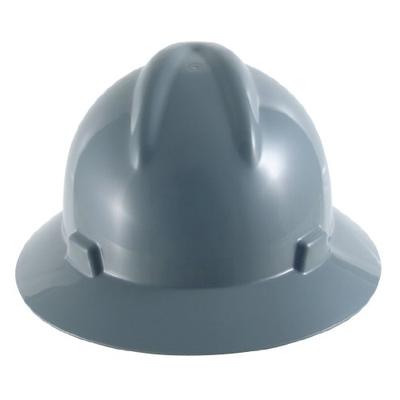 V-Gard Fas-Trac Non-Slotted Protective Full Brim Hard Hat (Gray)