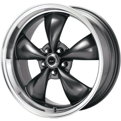 American Racing Custom Wheels AR105 Torq Thrust M Anthracite Wheel With Machined Lip (17x8"/5x114.3m