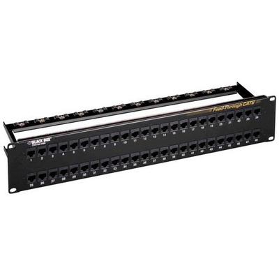 Black Box CAT6 Feed-Through Patch Panel - Unshielded, 48-Port