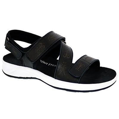Drew Shoe Olympia Women's Therapeutic Diabetic Extra Depth Sandal Shoe: Black/Pearlized 8 X-Wide (2E