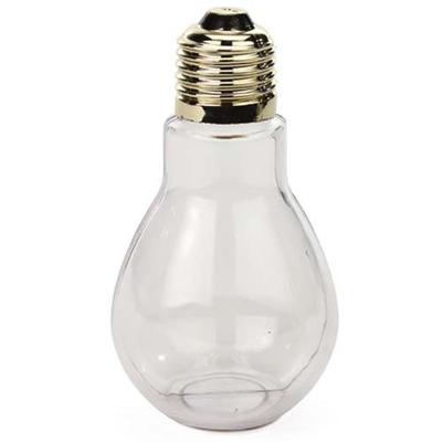 Creative Hobbies 24 Pack Clear Plastic Fillable Light Bulbs, Great for Candy, Wedding Party Favors,
