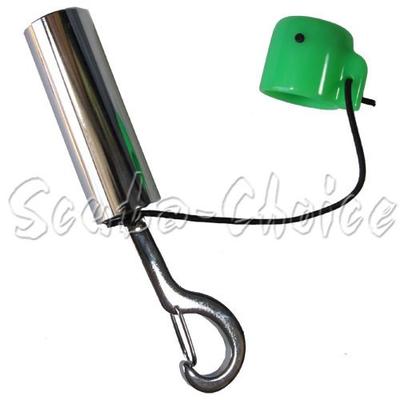 Scuba Choice Scuba Diving Safety Tank Rattle Stick Signal Bell with Clip, Green