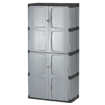 Rubbermaid 72-Inch Four-Shelf Double-Door Resin Storage Cabinet (FG708300MICHR)