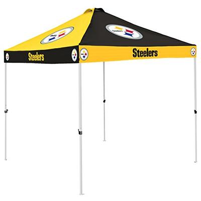 Logo Brands NFL Pittsburgh Steelers Checkerboard Tent Checkerboard Tent, Charcoal, One Size