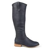 Brinley Co. Womens Faux Leather Regular, Wide and Extra Wide Calf Mid-Calf Round Toe Boots Blue, 9 E screenshot. Shoes directory of Clothing & Accessories.