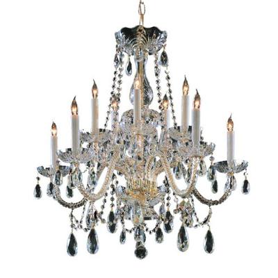 Crystorama 1130-PB-CL-S Crystal Five Light Chandeliers from Traditional Crystal collection in Brass-