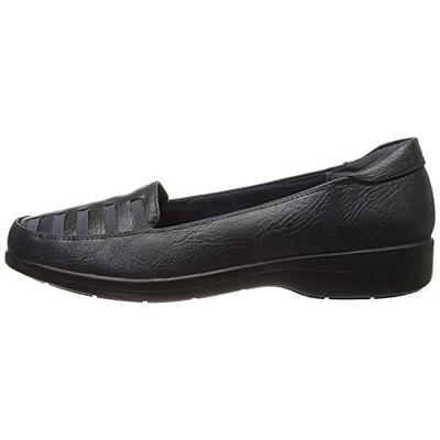 Easy Street Women's Genesis Flat, Navy Burnish, 9 W US