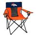 Logo Brands NFL Denver Broncos Folding Elite Chair with Mesh Back and Carry Bag , Carrot, One Size