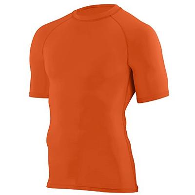 Augusta Sportswear Men's Hyperform Compression Short Sleeve Shirt M Orange