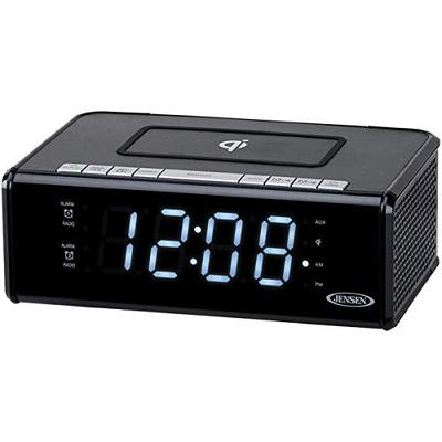Jensen(r) Qicr-200 Dual Alarm Clock Radio with Qi(r) Charging 9.40in. x 5.00in. x 3.00in.