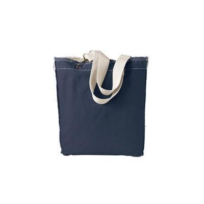 Authentic Pigment 14 Oz. Direct-Dyed Raw-Edge Tote (1906)- Deep Navy,One Size