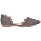 Brinley Co. Womens Scalloped Flat Grey, 12 Regular US screenshot. Shoes directory of Clothing & Accessories.