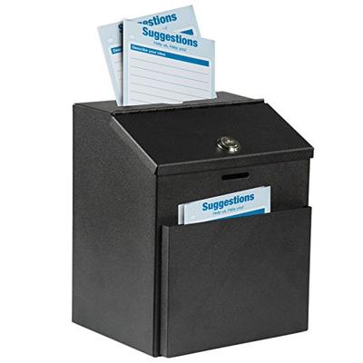 Adir Wall Mountable Steel Suggestion Box with Lock - Donation Box - Collection Box - Ballot Box - Ke